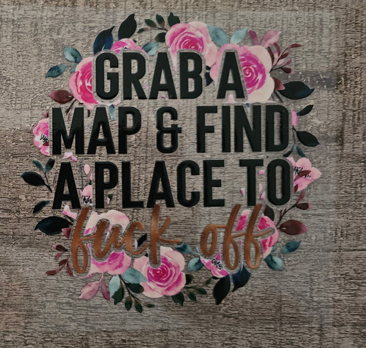 Map To F Off Decal 4.5x4.5in