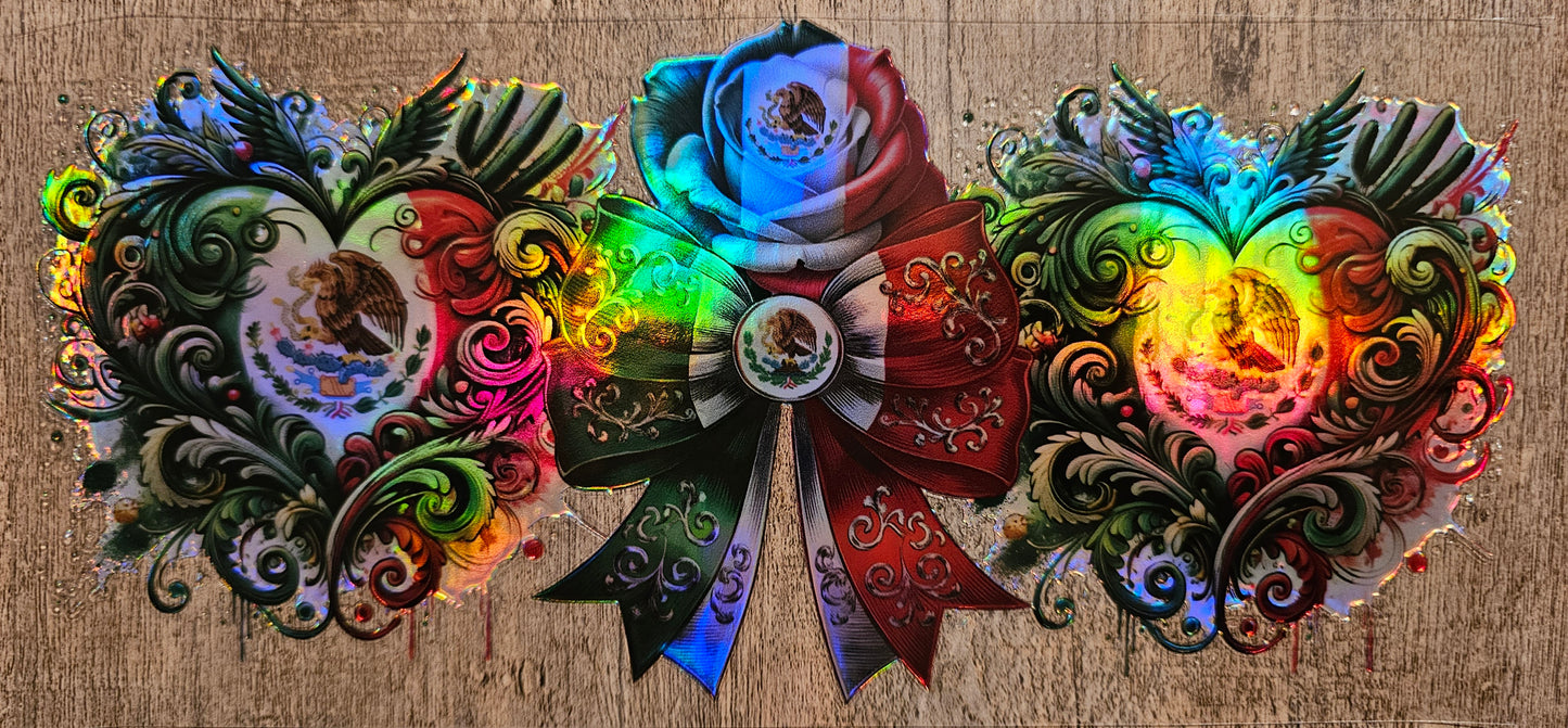 Holographic Mexico Flag 16oz Wrap
