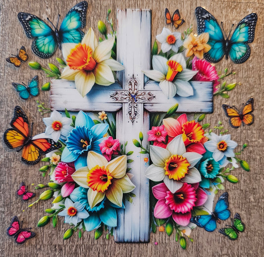 Cross Religious 4in Decal