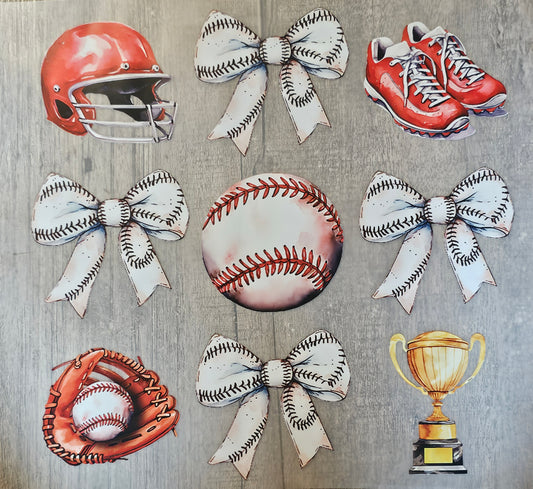 Baseballs and Bows DTF