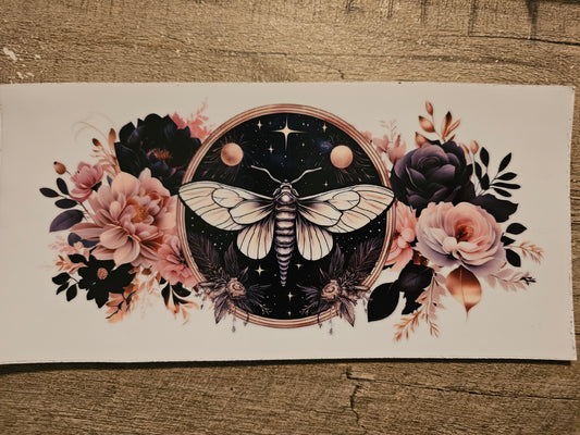 Moth and Flowers 16oz Wrap