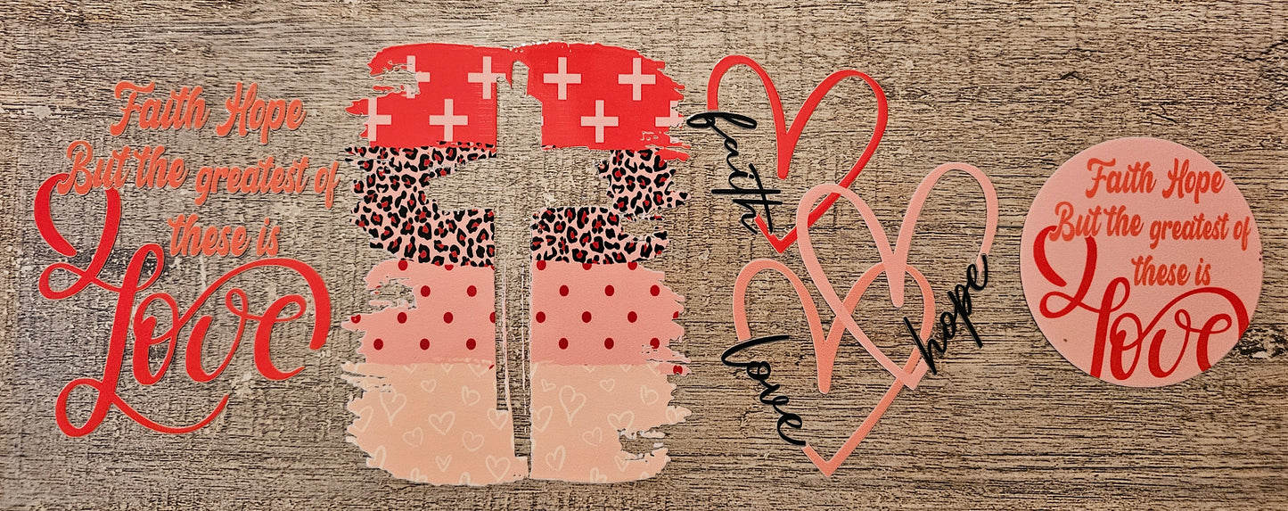 Faith Hope Love 16oz Wrap with Lid Design