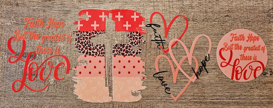Faith Hope Love 16oz Wrap with Lid Design