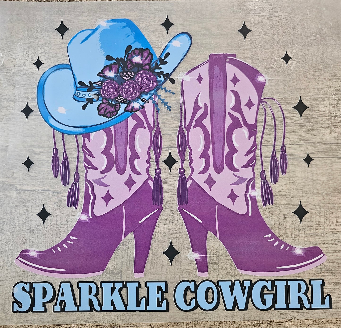 Western Sparkle Cowgirl Boots DTF