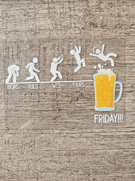 Weekdays 4in Decal