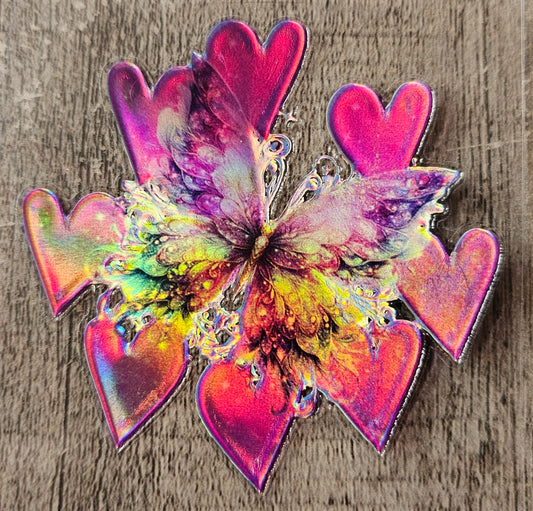 Butterfly Holographic Round Wrap