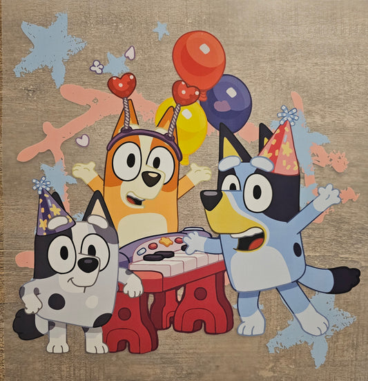 Blue Dog Party DTF -Adult Size