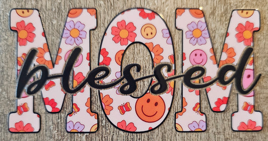 Blessed Mom 4in Decal