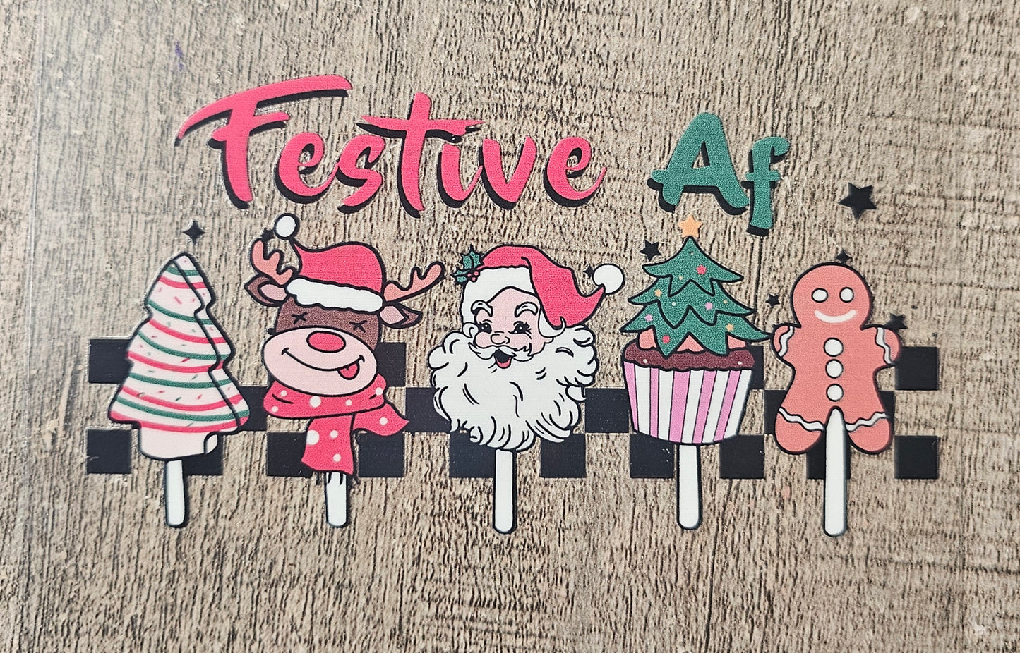 Christmas Festive AF 4in Decal