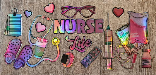 Holographic Nurse Life 16oz Wrap
