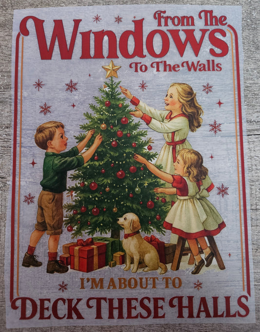 Christmas Deck The Halls DTF