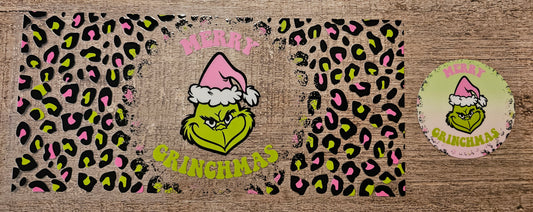Christmas Green Man 16oz Wrap with Lid Design