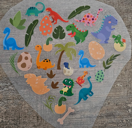 Dino Heart Green DTF - Child Size
