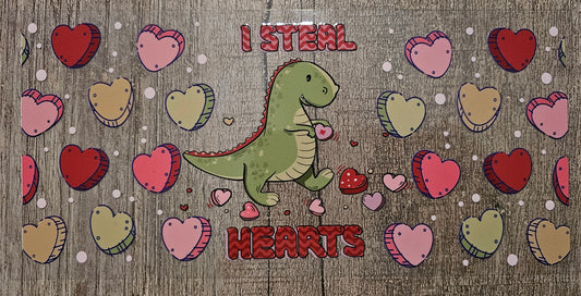 Dinosaur I Steal Hearts - 16oz