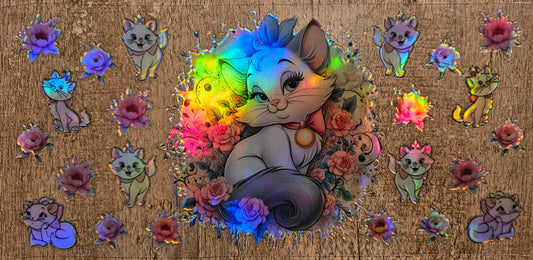 Holographic Cat 16oz Wrap