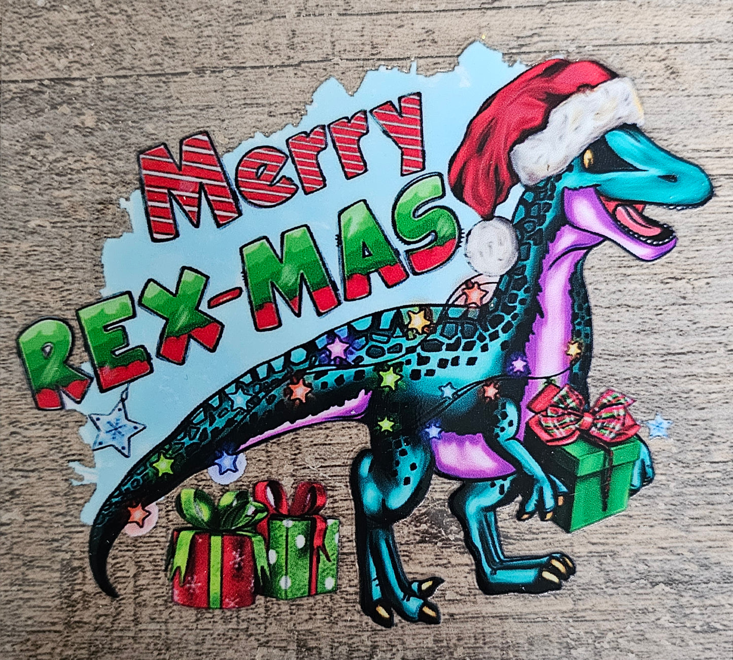 Christmas Rex-Mas 4inch Decal
