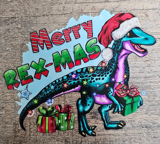 Christmas Rex-Mas 4inch Decal