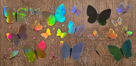 Holographic Butterflies 16oz Wrap