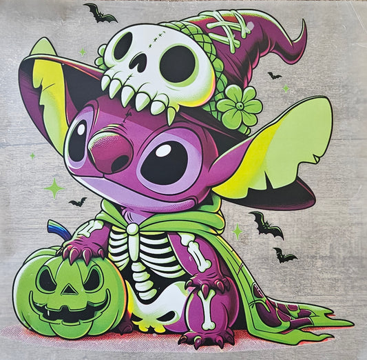 Halloween Blue Alien DTF