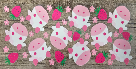 Strawberry Milk Cows 16oz Wrap
